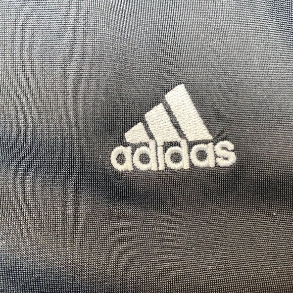 Adidas Women's Track Jacket Medium Black With White Stripes Activewear Full Zip - Picture 6 of 7